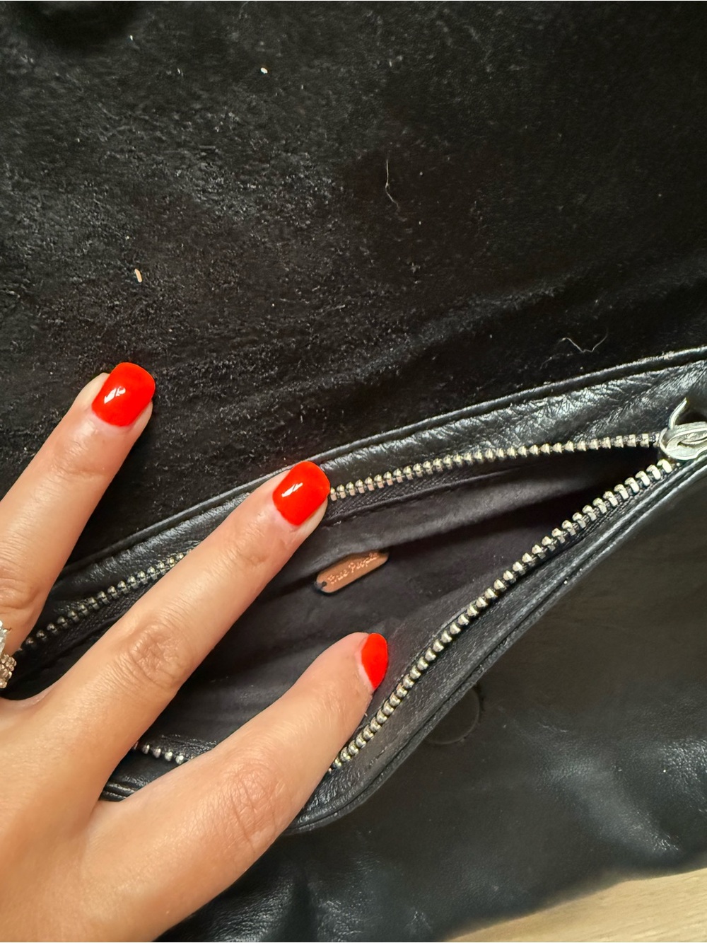 Sleek Black Leather Belt Bag free people - Picture 3 of 3